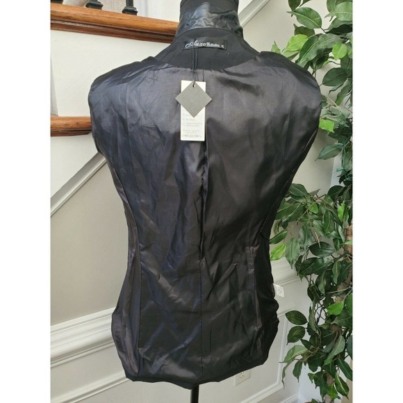 Auxo Collection Women's Black Polyester Blend Long Sleeve Classic Fit Blazer - Picture 9 of 12